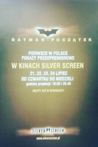 Tył ulotki filmu 'Batman - Początek'