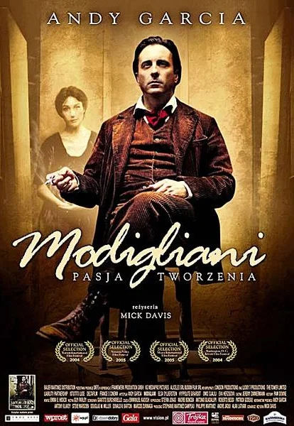 Polski plakat filmu 'Modigliani, Pasja Tworzenia'