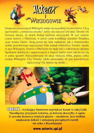 Tył ulotki filmu 'Asterix i Wikingowie'