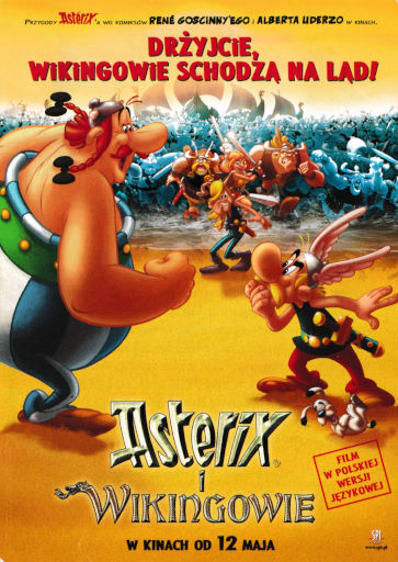 Przód ulotki filmu 'Asterix i Wikingowie'