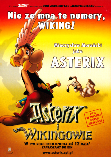 Przód ulotki filmu 'Asterix i Wikingowie'