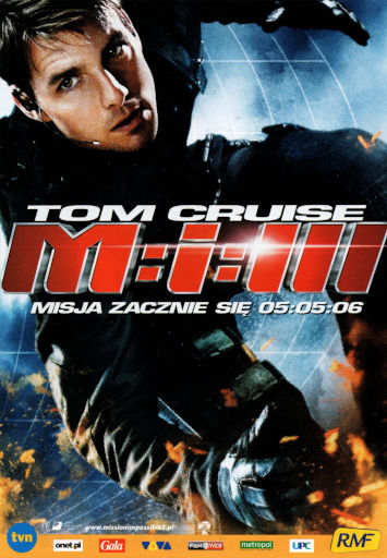 Przód ulotki filmu 'Mission: Impossible III'