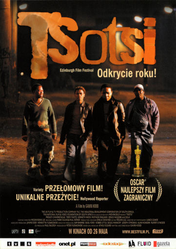 Przód ulotki filmu 'Tsotsi'