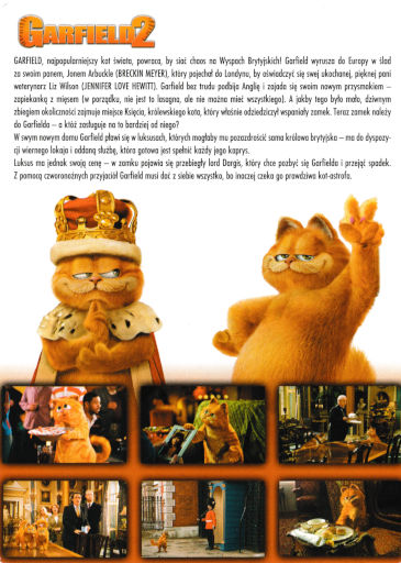 Tył ulotki filmu 'Garfield 2'