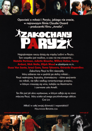 Tył ulotki filmu 'Zakochany Paryż'