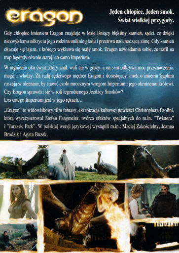 Tył ulotki filmu 'Eragon'