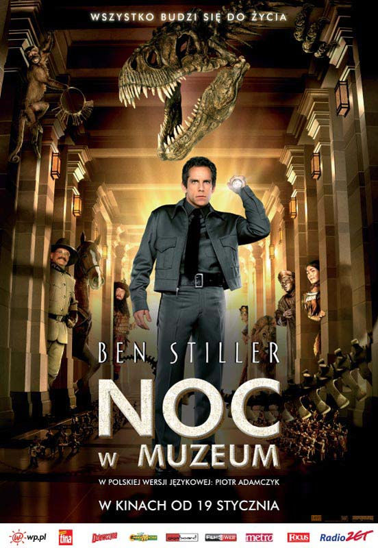 Polski plakat filmu 'Noc W Muzeum'