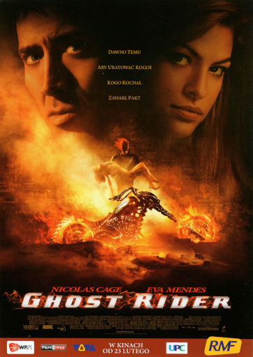 Przód ulotki filmu 'Ghost Rider'