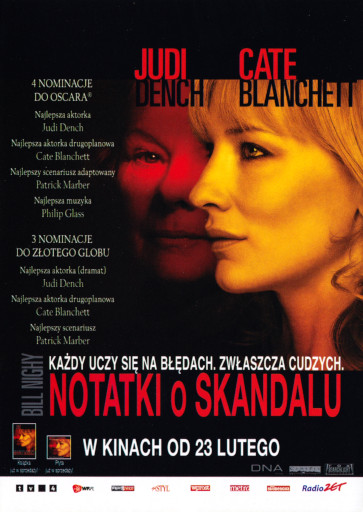 Przód ulotki filmu 'Notatki O Skandalu'