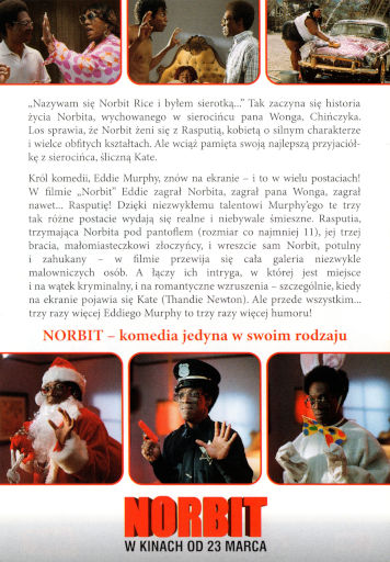 Tył ulotki filmu 'Norbit'