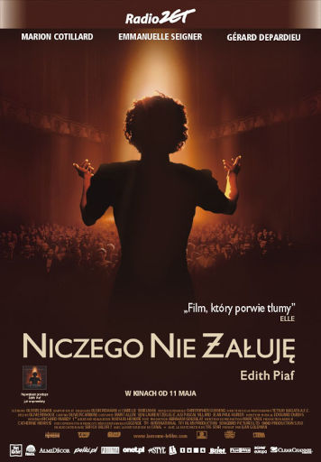 Polski plakat filmu 'Niczego Nie Żałuję - Edith Piaf'