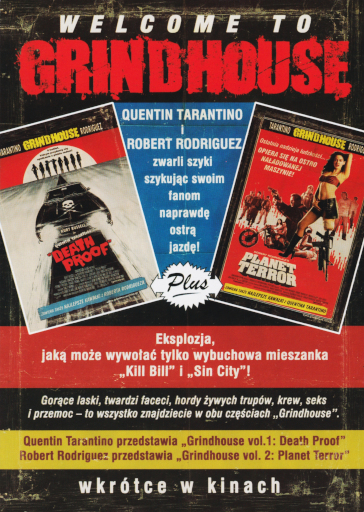 Tył ulotki filmu 'Grindhouse'