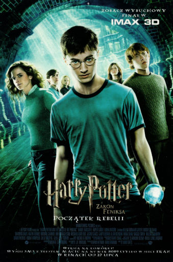 Przód ulotki filmu 'Harry Potter i Zakon Feniksa'