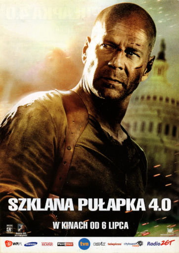 Przód ulotki filmu 'Szklana Pułapka 4.0'