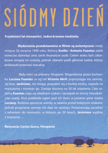 Tył ulotki filmu 'Siódmy Dzień'