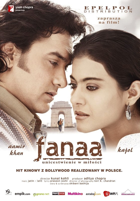 Polski plakat filmu 'Fanaa'