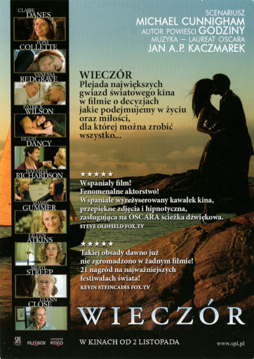 Tył ulotki filmu 'Wieczór'