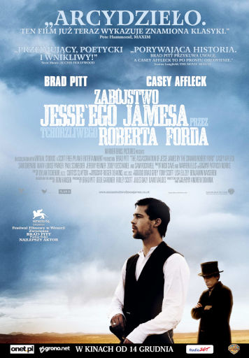 Polski plakat filmu 'Zabójstwo Jesse'ego Jamesa Przez Tchórzliwego Roberta Forda'