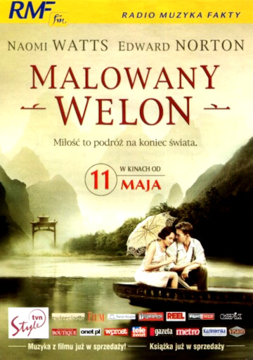 Przód ulotki filmu 'Malowany Welon'