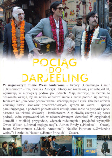 Tył ulotki filmu 'Pociąg Do Darjeeling'