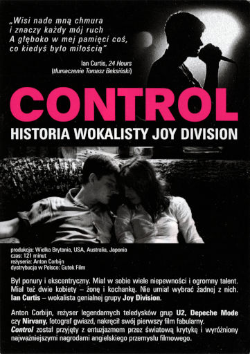 Tył ulotki filmu 'Control'