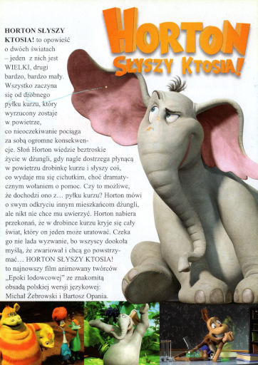 Tył ulotki filmu 'Horton Słyszy Ktosia'