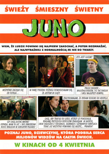 Tył ulotki filmu 'Juno'