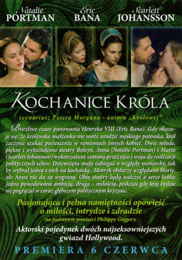 Tył ulotki filmu 'Kochanice Króla'