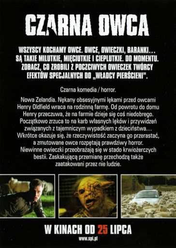 Tył ulotki filmu 'Czarna Owca'