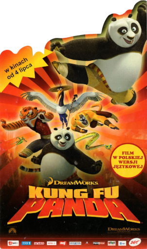 Przód ulotki filmu 'Kung Fu Panda'