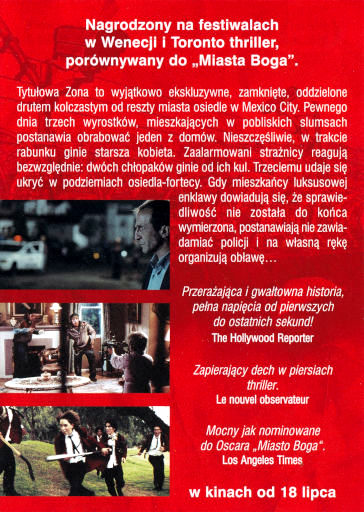 Tył ulotki filmu 'Zona'