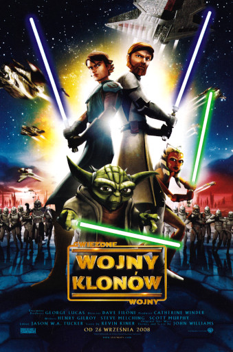 Przód ulotki filmu 'Gwiezdne Wojny: Wojny Klonów'