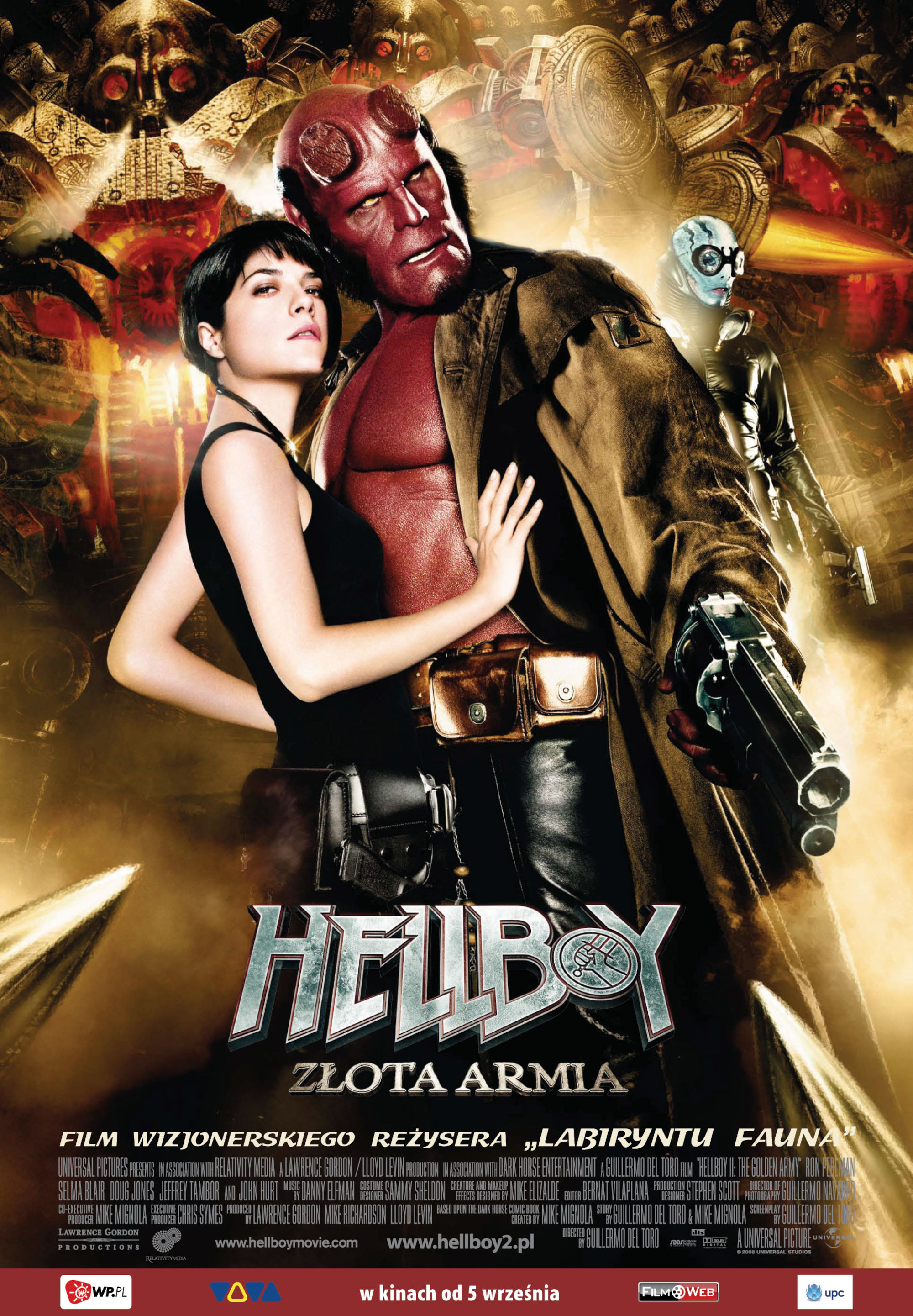 Polski plakat filmu 'Hellboy 2: Złota Armia'