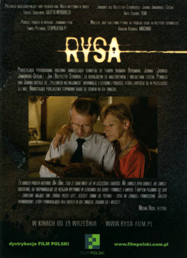 Tył ulotki filmu 'Rysa'