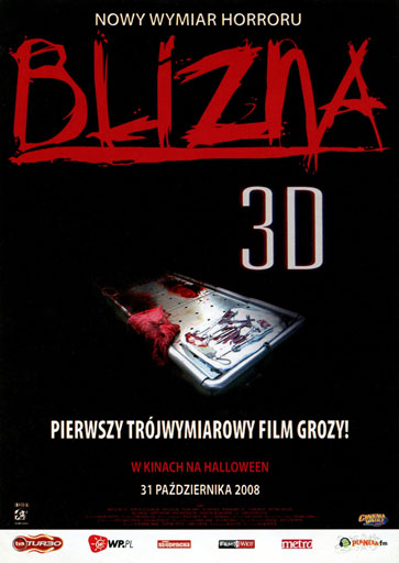 Przód ulotki filmu 'Blizna 3D'