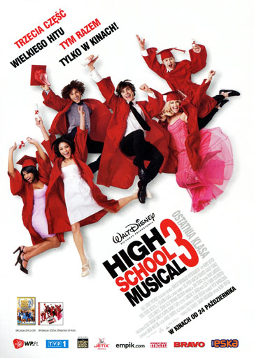 Przód ulotki filmu 'High School Musical 3: Ostatnia Klasa'