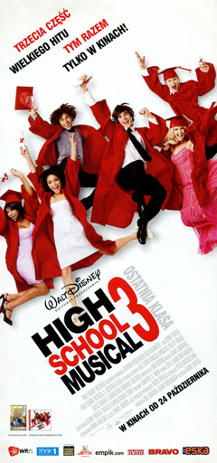 Przód ulotki filmu 'High School Musical 3: Ostatnia Klasa'