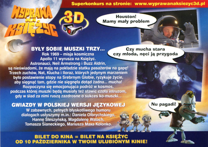 Tył ulotki filmu 'Wyprawa Na Księżyc 3D'