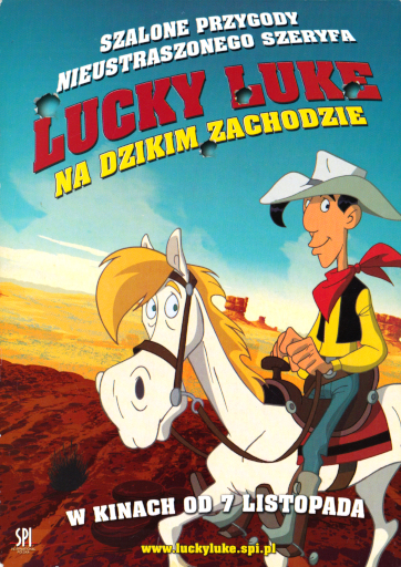 Przód ulotki filmu 'Lucky Luke Na Dzikim Zachodzie'