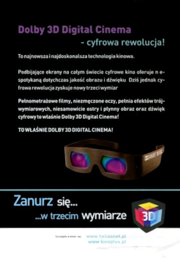 Tył ulotki filmu 'Podróż Do Wnętrza Ziemi 3D'