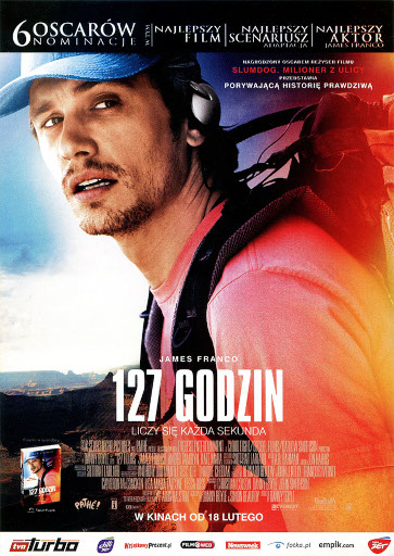 Przód ulotki filmu '127 Godzin'