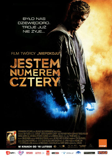 Przód ulotki filmu 'Jestem Numerem Cztery'