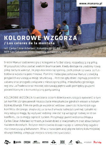 Tył ulotki filmu 'Kolorowe Wzgórza'