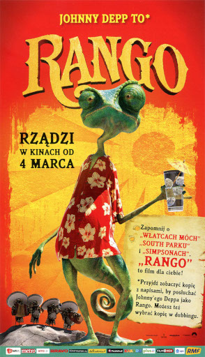 Przód ulotki filmu 'Rango'