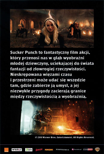 Tył ulotki filmu 'Sucker Punch'