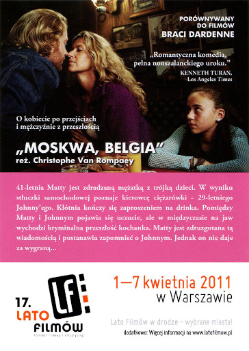 Tył ulotki filmu 'Moskwa, Belgia'