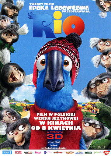 Przód ulotki filmu 'Rio'