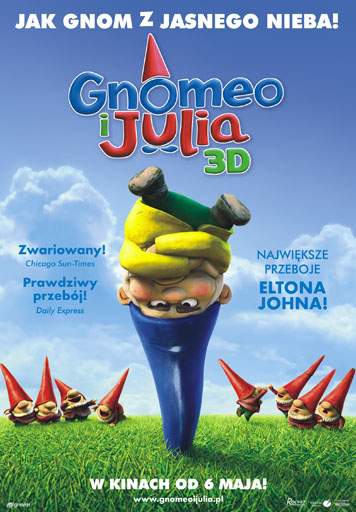 Polski plakat filmu 'Gnomeo i Julia'