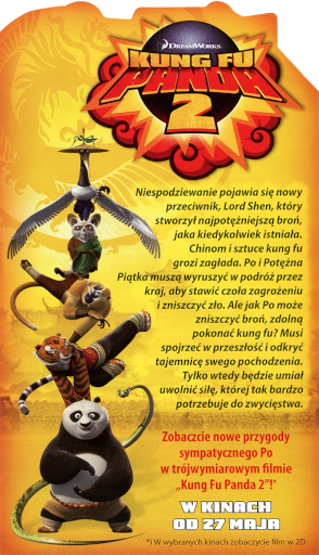 Tył ulotki filmu 'Kung Fu Panda 2'