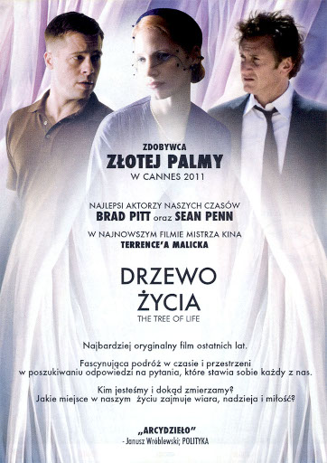 Tył ulotki filmu 'Drzewo Życia'